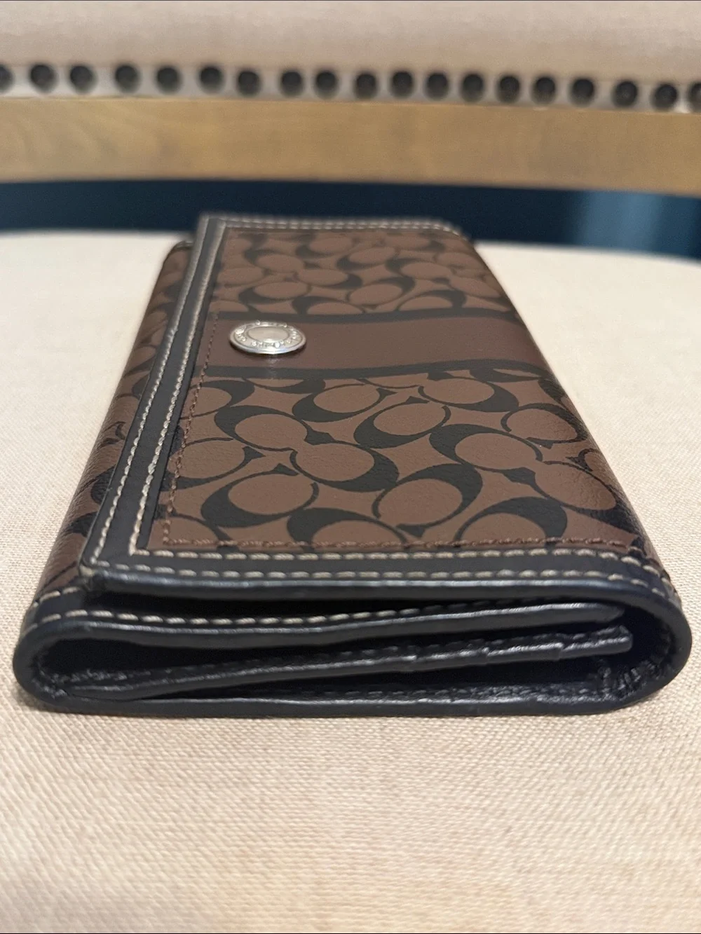 Coach Chelsea Heritage Y2K-Style Signature Trifold Monogrammed Envelope Wallet